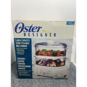 Oster Designer 4711 Large 6 Quart Capacity Food Steamer  Rice Cooker 60mn Timer